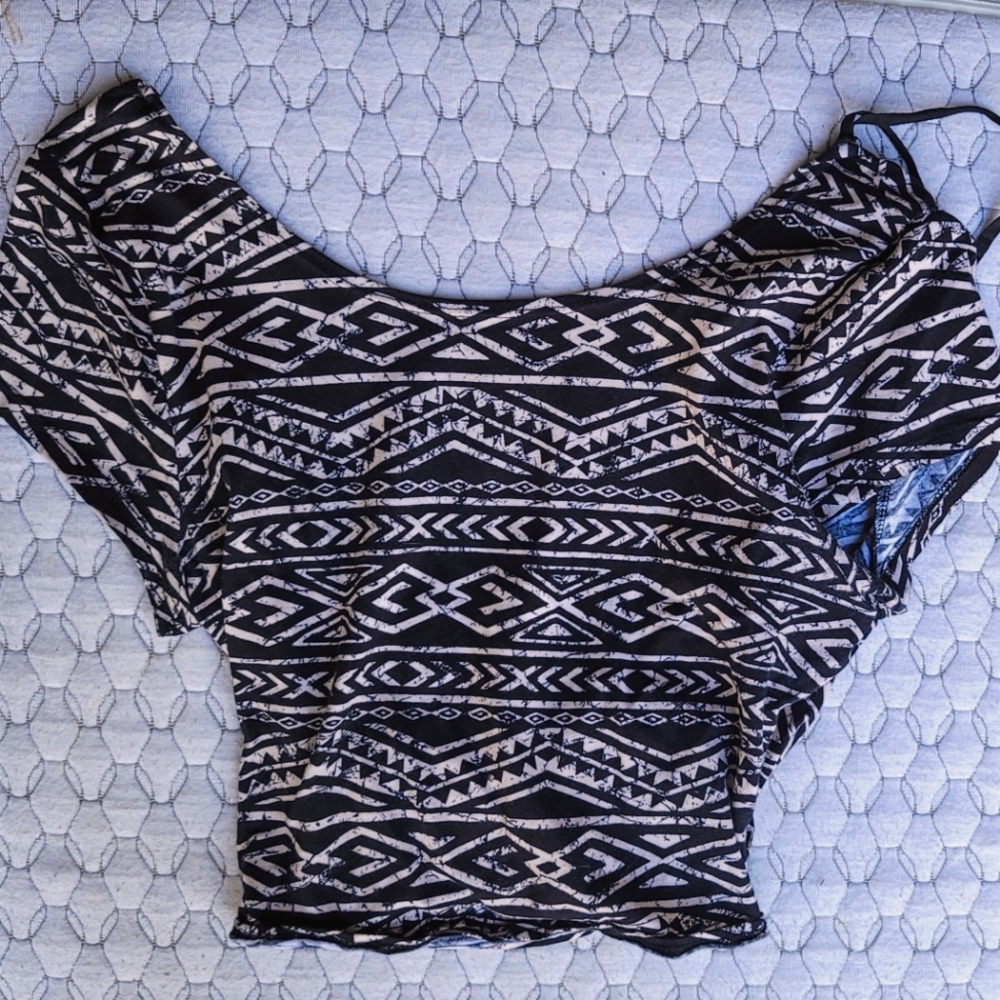 Crop top with open back